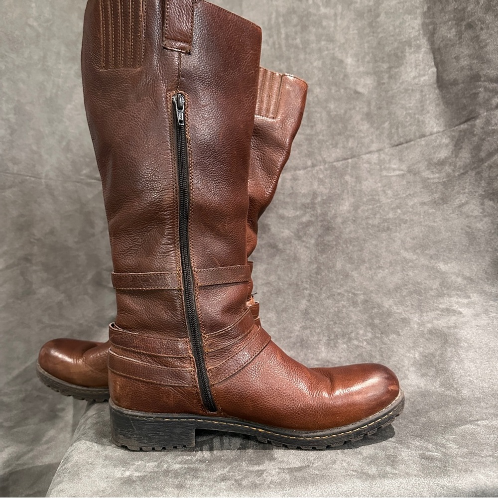 B.O.C. Born Concept Tall Leather Riding Boots — Brown (Size 11) - Picture 8 of 10